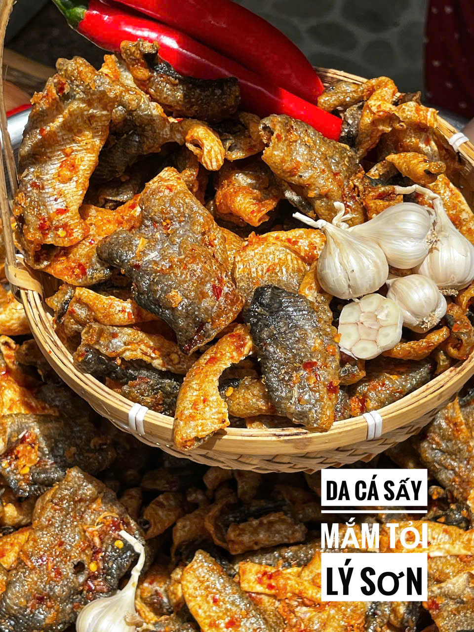 Da Cá Sấy Mắm Ớt