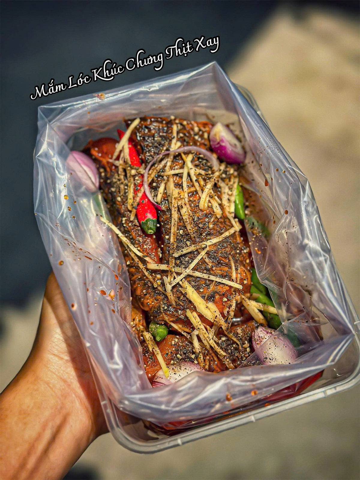 MẮM LÓC KHÚC CHƯNG THỊT XAY