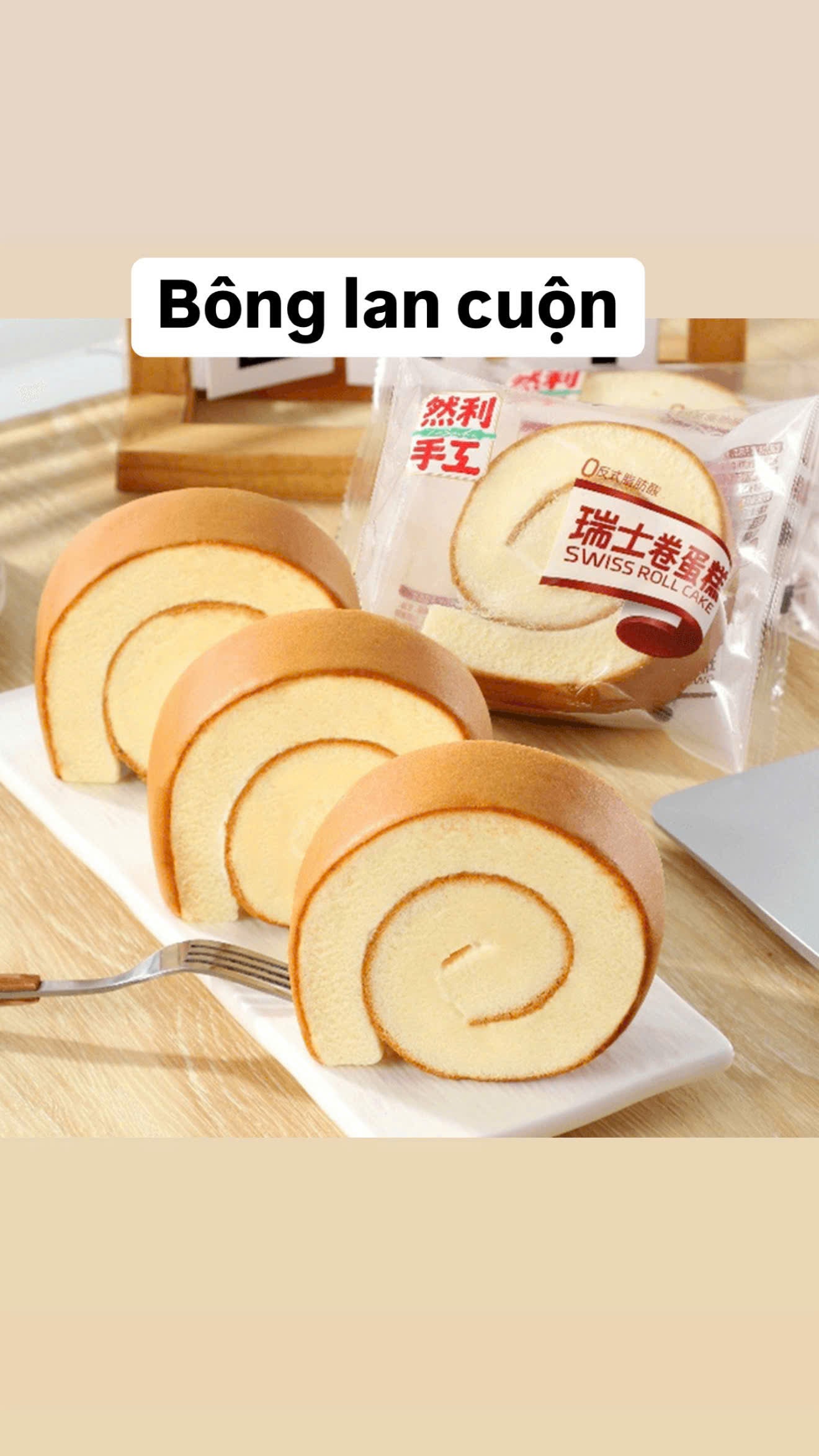 Bánh Bông lan cuộn