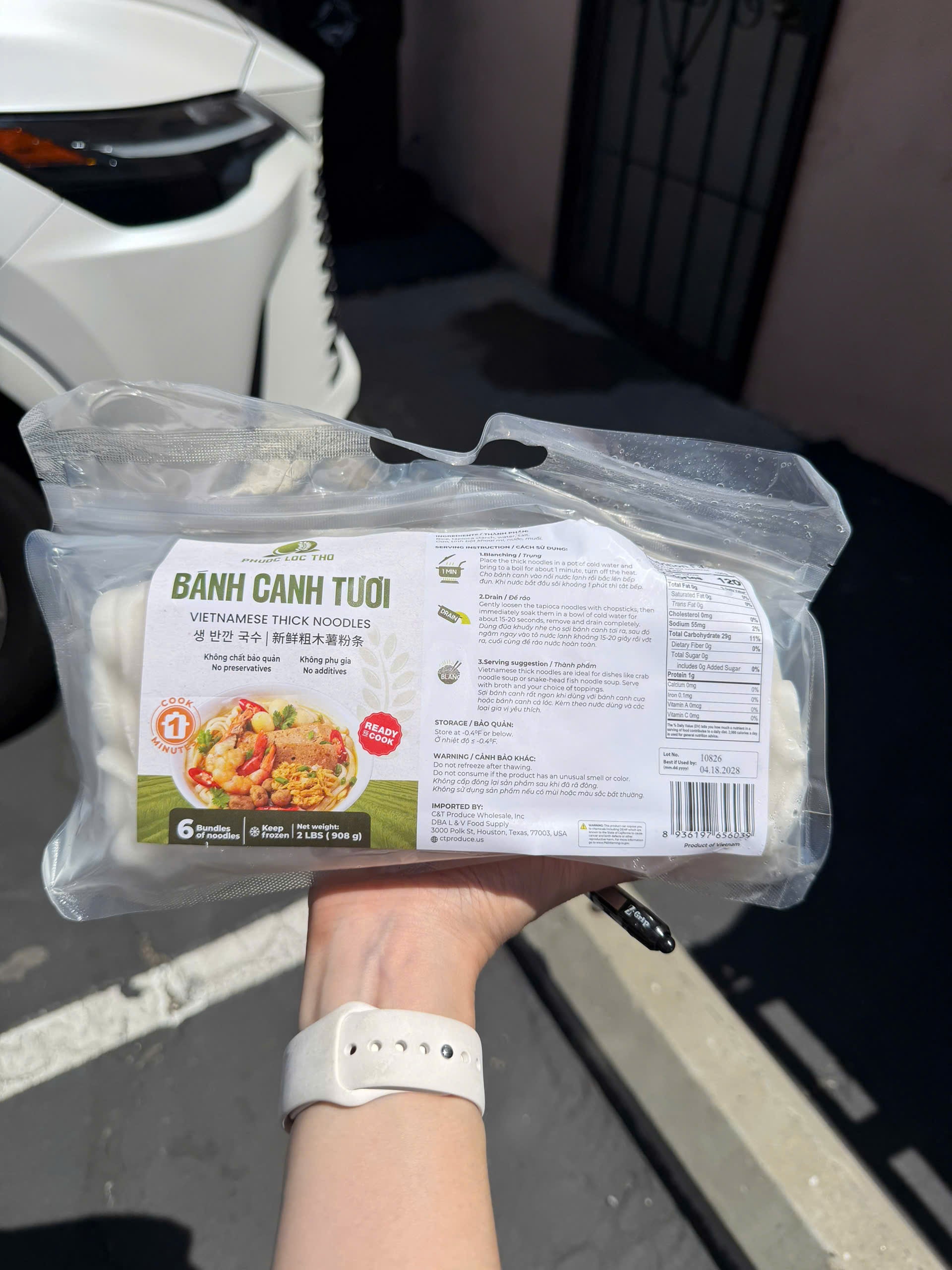 Bánh canh tươi cấp đông
