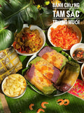 Bánh chưng 3 màu (nhân đậu xanh thịt trứng muối)- Bánh chưng tam sắc