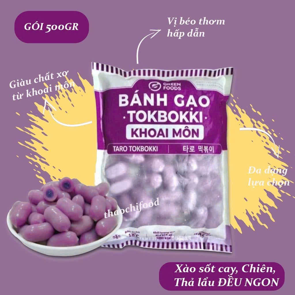 Bánh gạo Hàn Quốc Tokbokki nhân khoai môn
