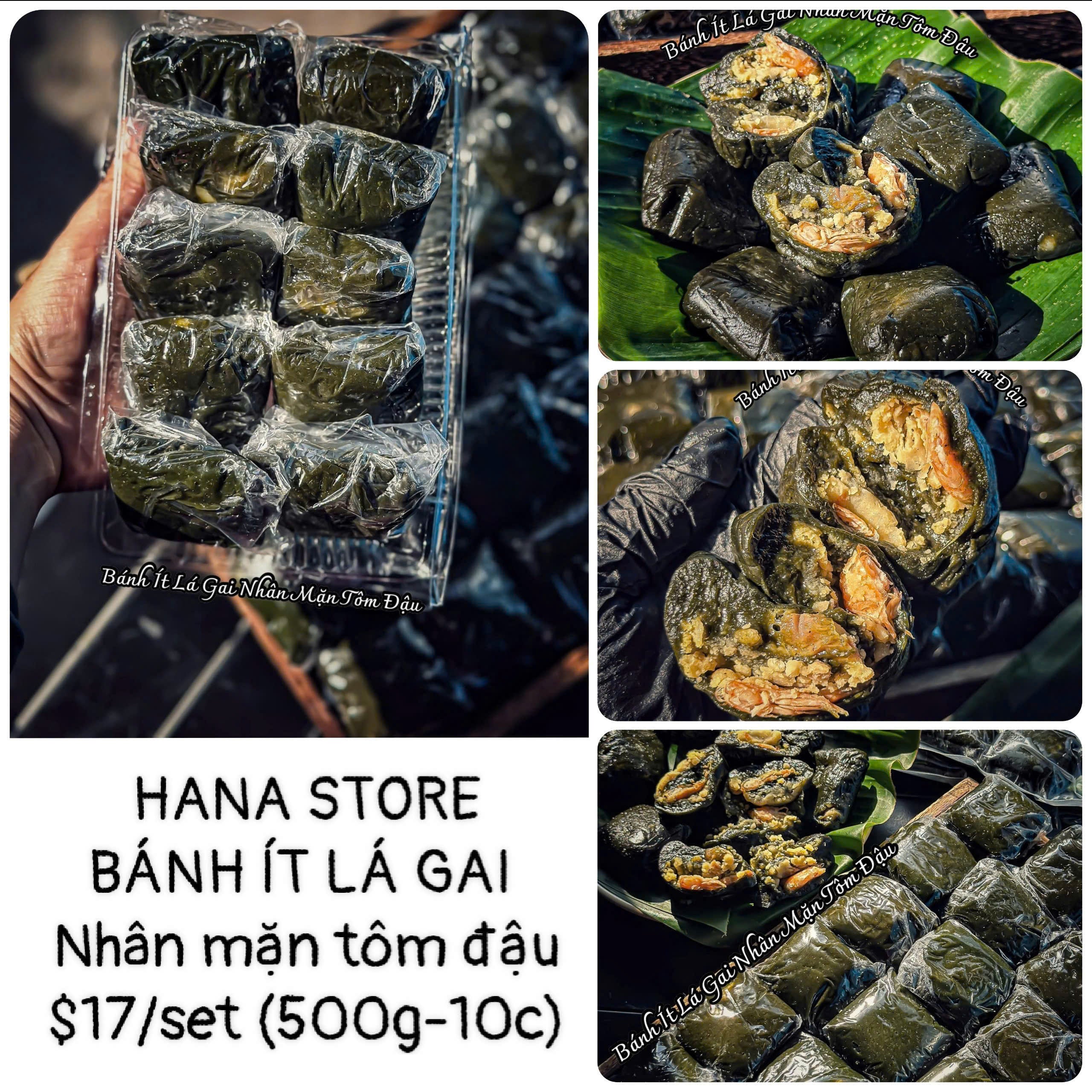 BÁNH ÍT LÁ GAI NHÂN MẶN TÔM ĐẬU