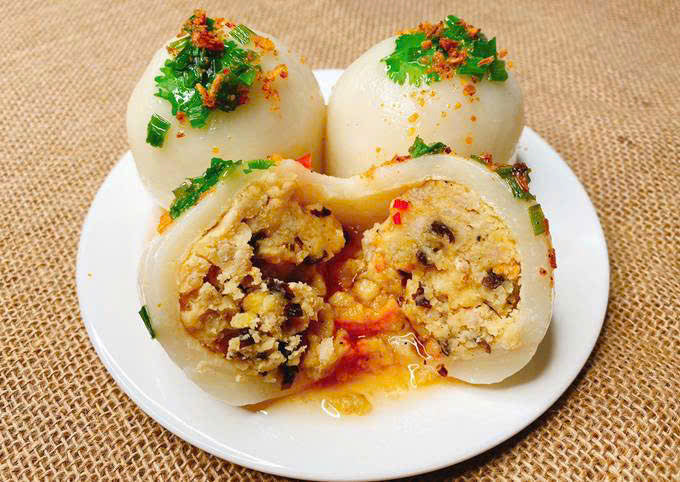 BÁNH ÍT TRẦN nhân đậu xanh tôm