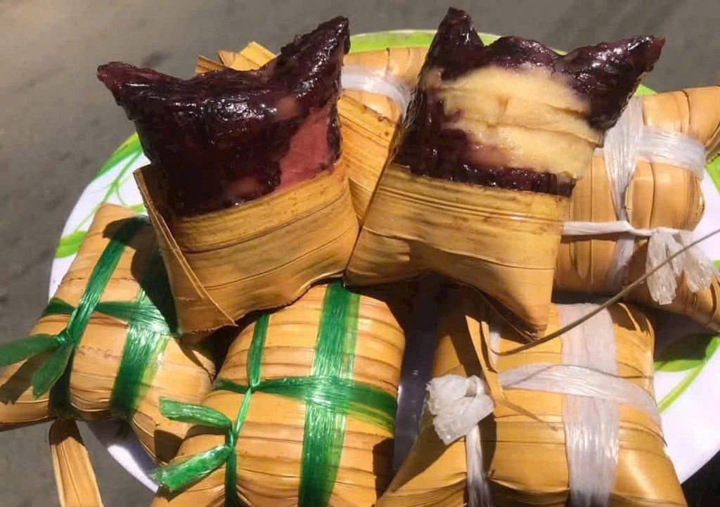 Bánh lá Dừa Nếp Than