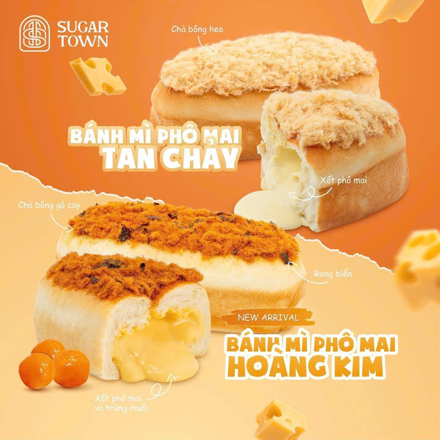 Bánh mì phô mai hoàng kim Sugartown