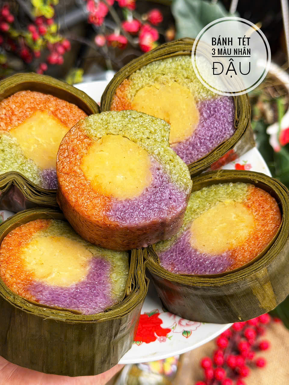 BÁNH TÉT 3 Màu Nhân đậu xanh