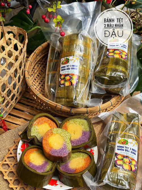 BÁNH TÉT 3 Màu Nhân đậu xanh
