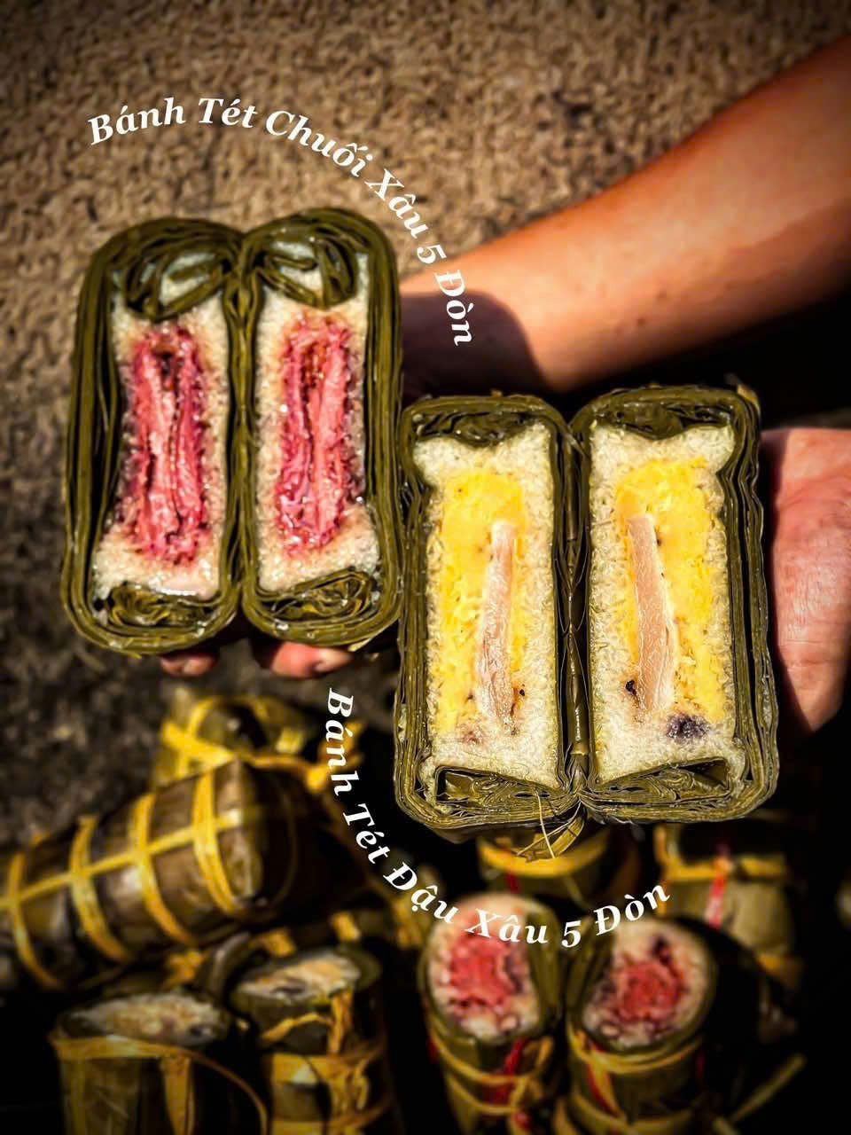 Xâu bánh tét đậu mini