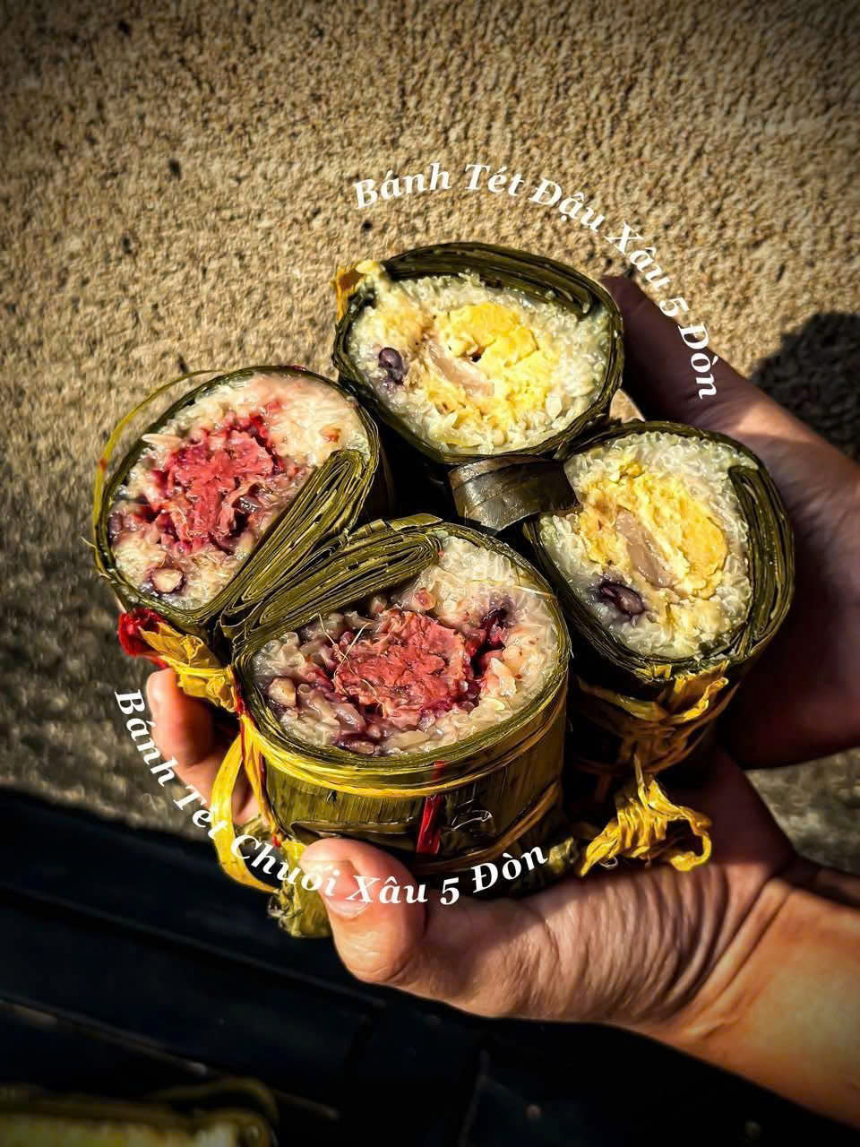 Xâu bánh tét đậu mini