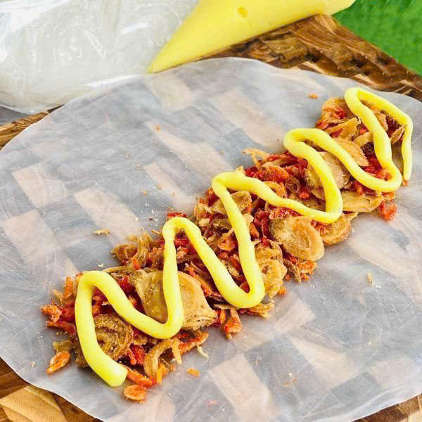 Set bánh tráng phơi sương Muối tép hành phi cuộn bơ hột gà
