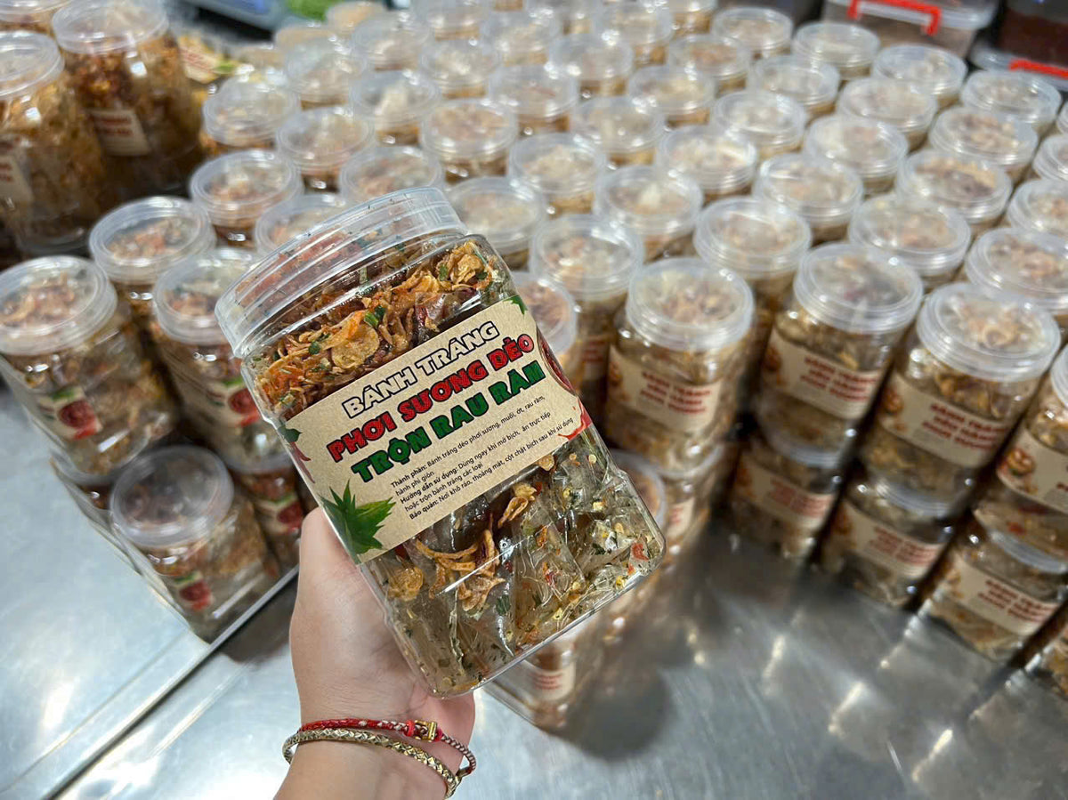 BÁNH TRÁNG PHƠI SƯƠNG DẺO TRỘN RAU RĂM