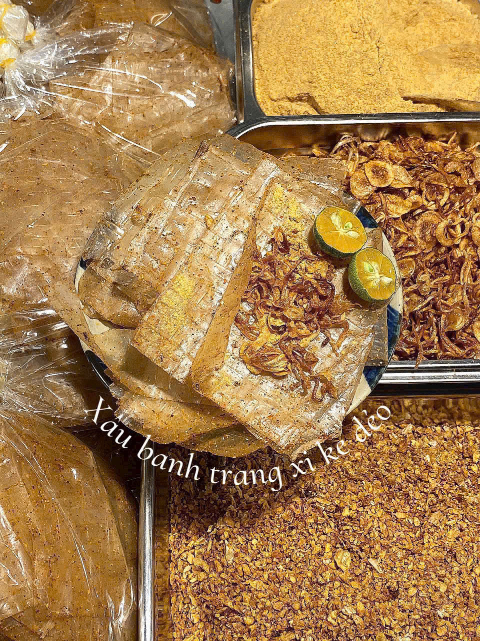 BÁNH TRÁNG XÌ KE DẺO muối gánh