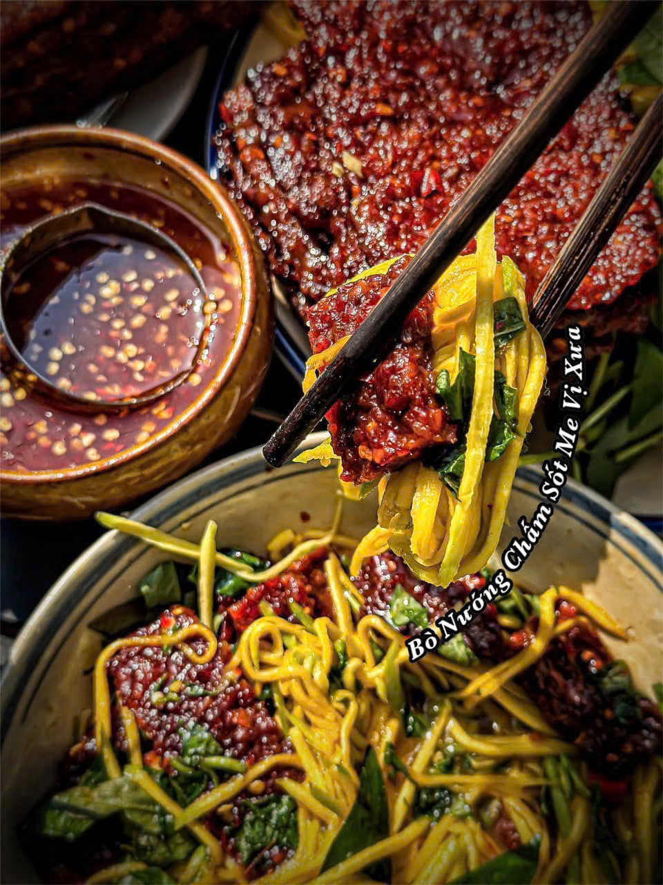 BÒ NƯỚNG CHẤM SỐT ME VỊ XƯA