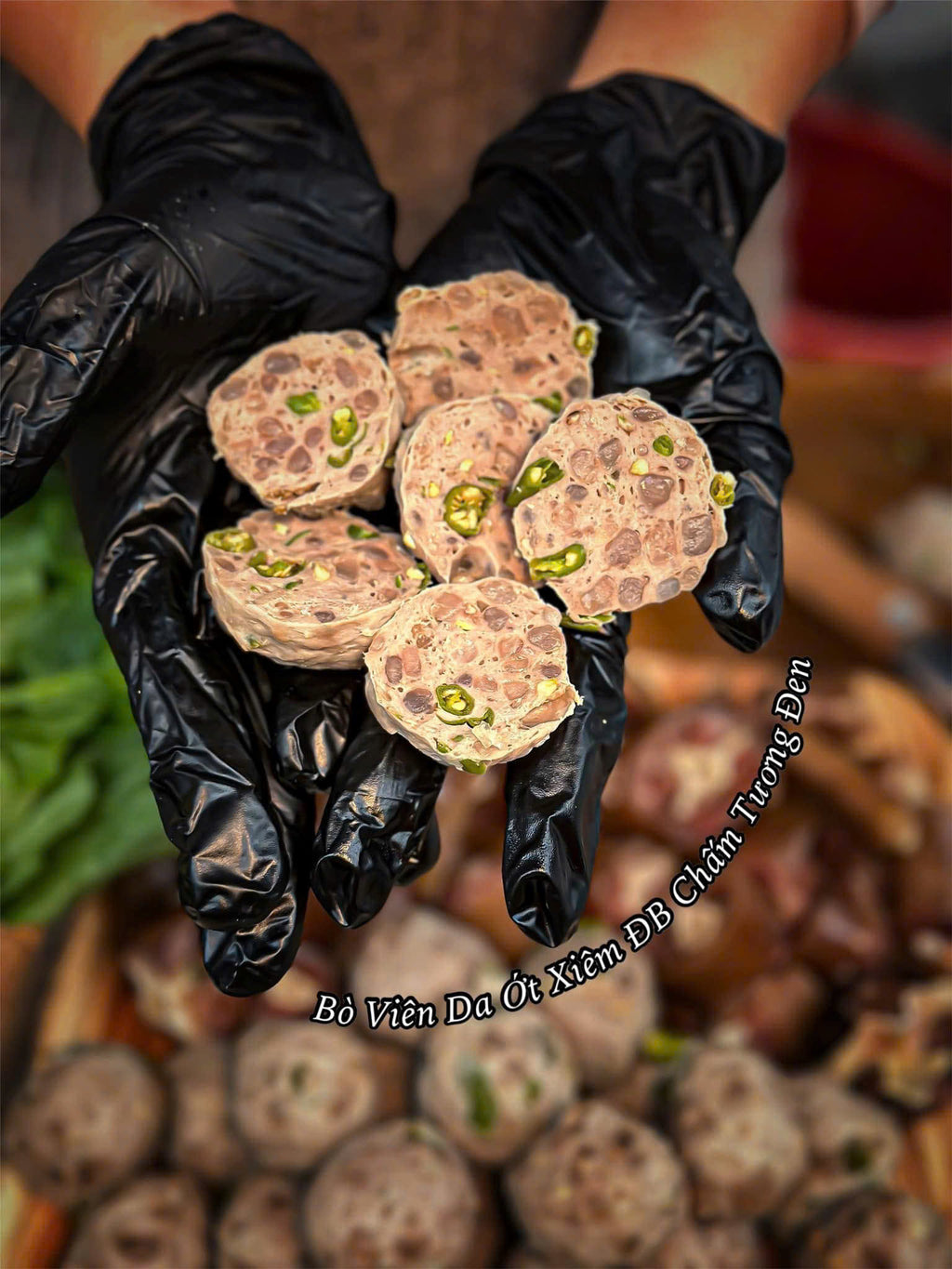 BÒ VIÊN DA ỚT XIÊM (BÒ VIÊN GÂN ỚT XIÊM XANH)