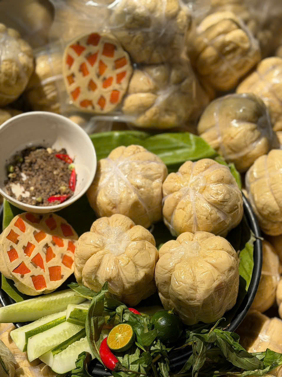 CHẢ ĐÙM CHAY (chả bí đỏ)