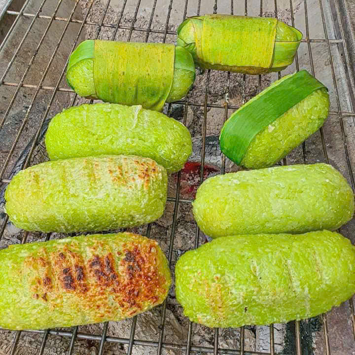 CHUỐI NƯỚNG LÁ DỨA