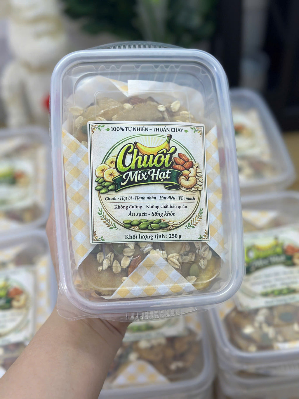 CHUỐI SẤY MIX HẠT DINH DƯỠNG