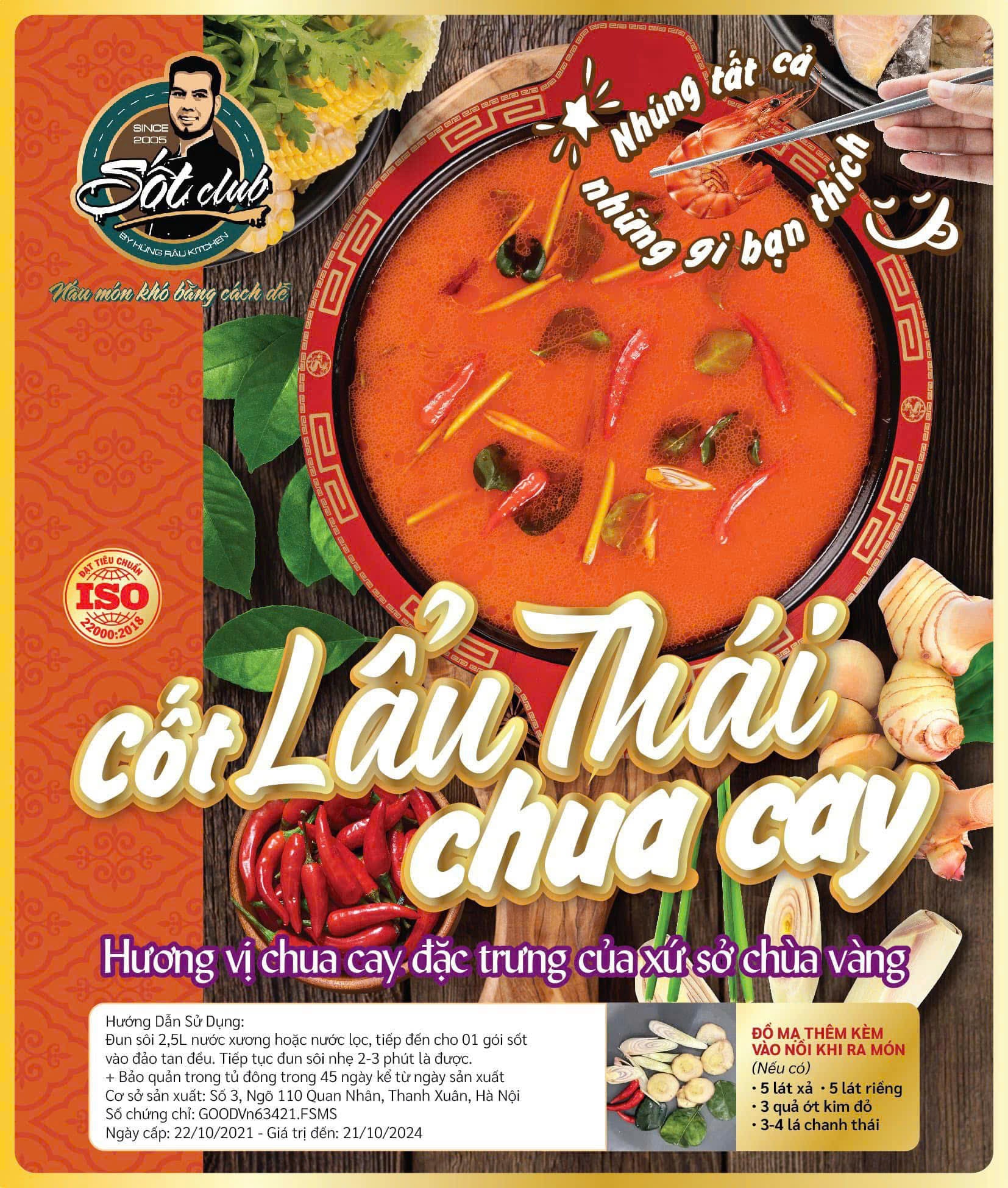 CỐT LẨU THÁI CHUA CAY HÙNG RÂU