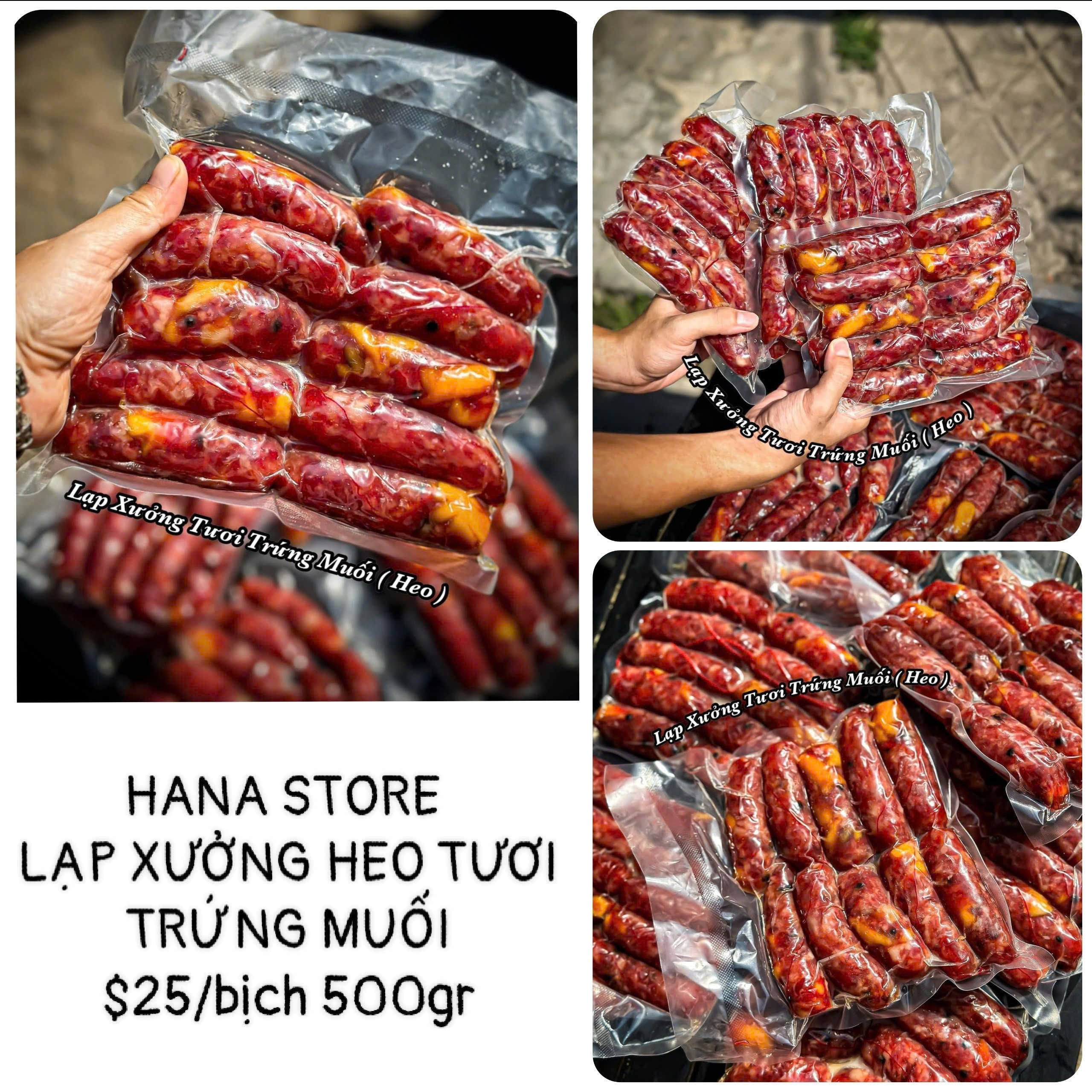 LẠP XƯỞNG HEO TƯƠI TRỨNG MUỐI