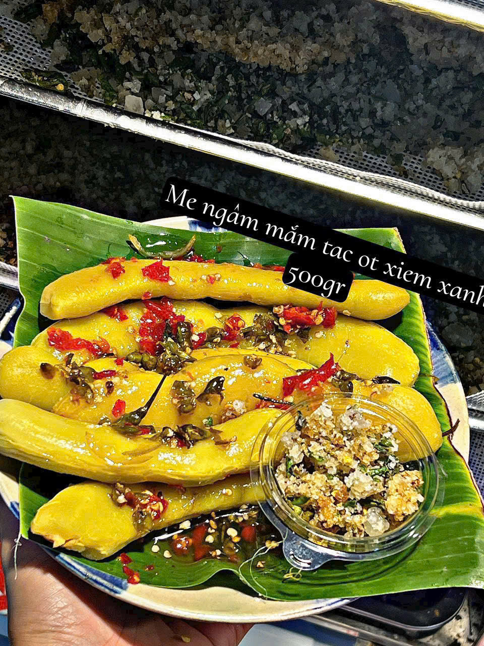 ME NGÂM MẮM TẮC ỚT XIEM XANH