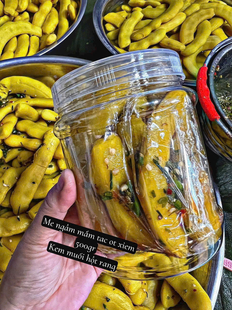 ME NGÂM MẮM TẮC ỚT XIEM XANH