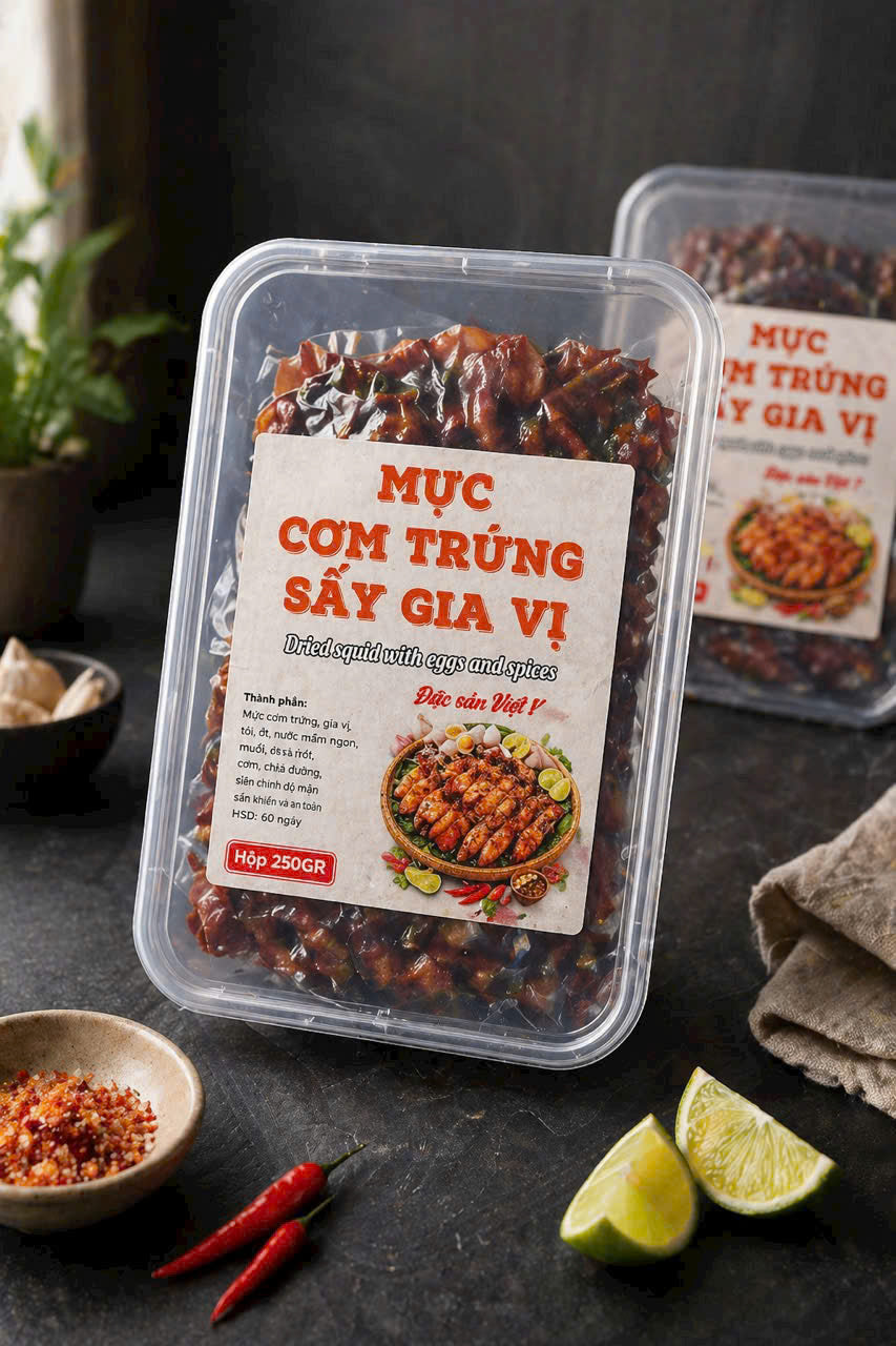 MỰC CƠM TRỨNG SẤY GIA VỊ