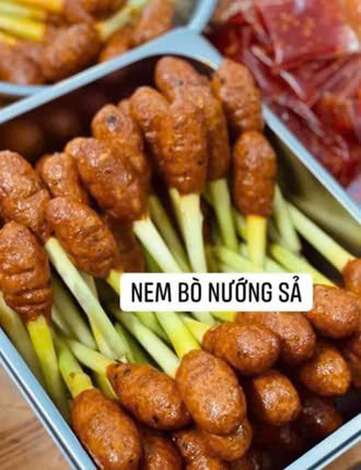 Nem bò nướng sả