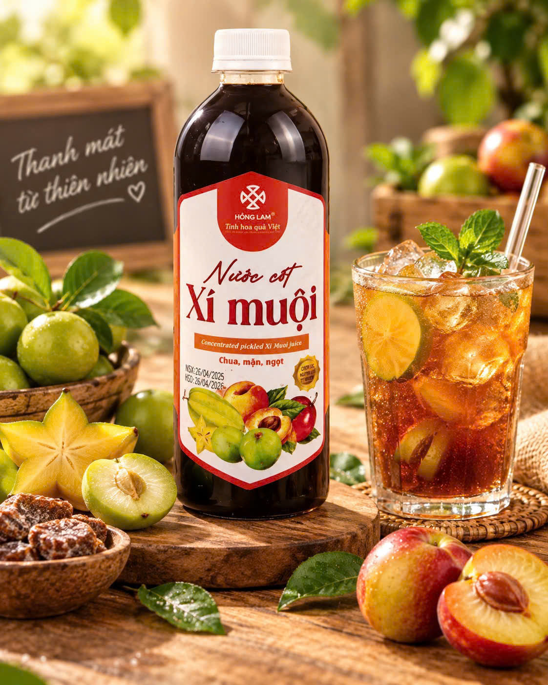 Nước cốt xí muội Hồng lam