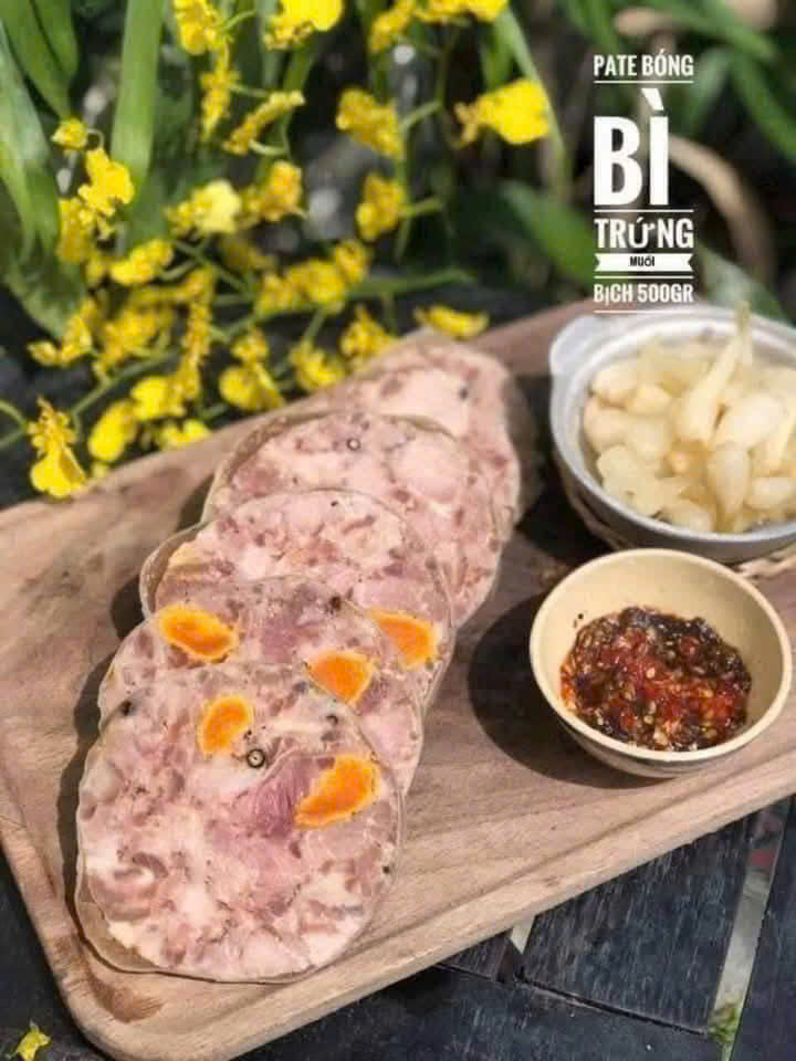 Pate bóng bì trứng muối