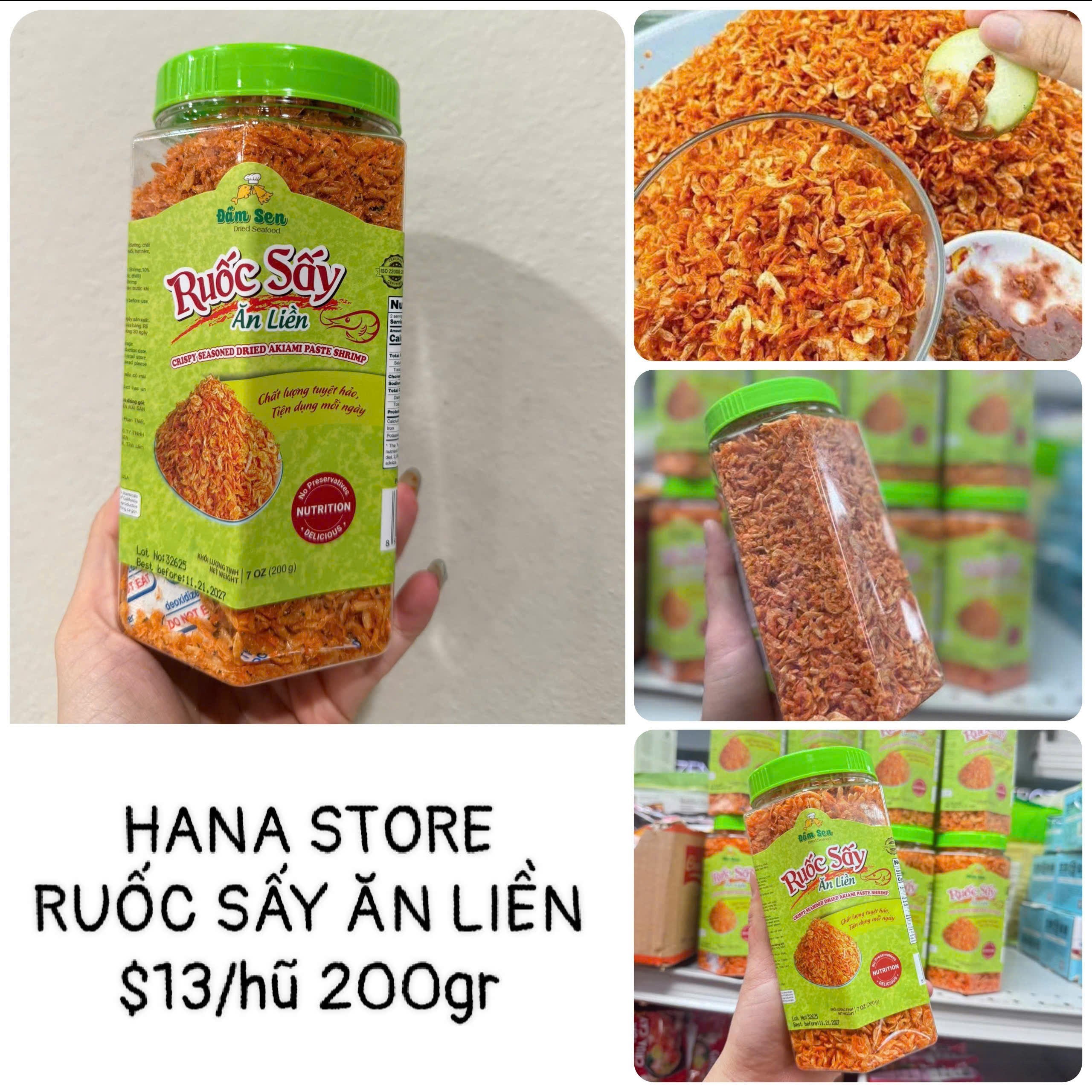 RUỐC SẤY ĂN LIỀN