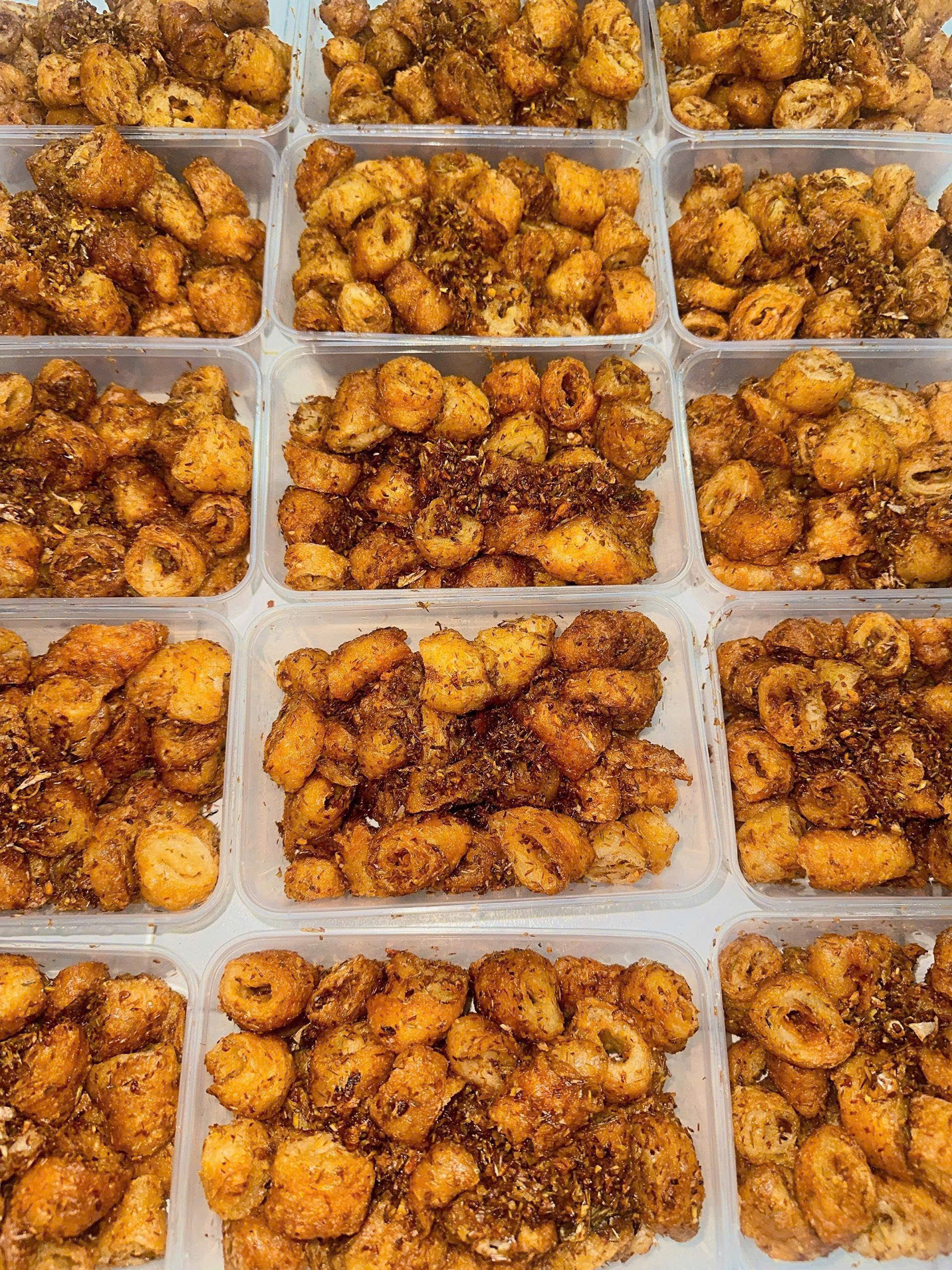 Ruột heo chay xào xả ớt