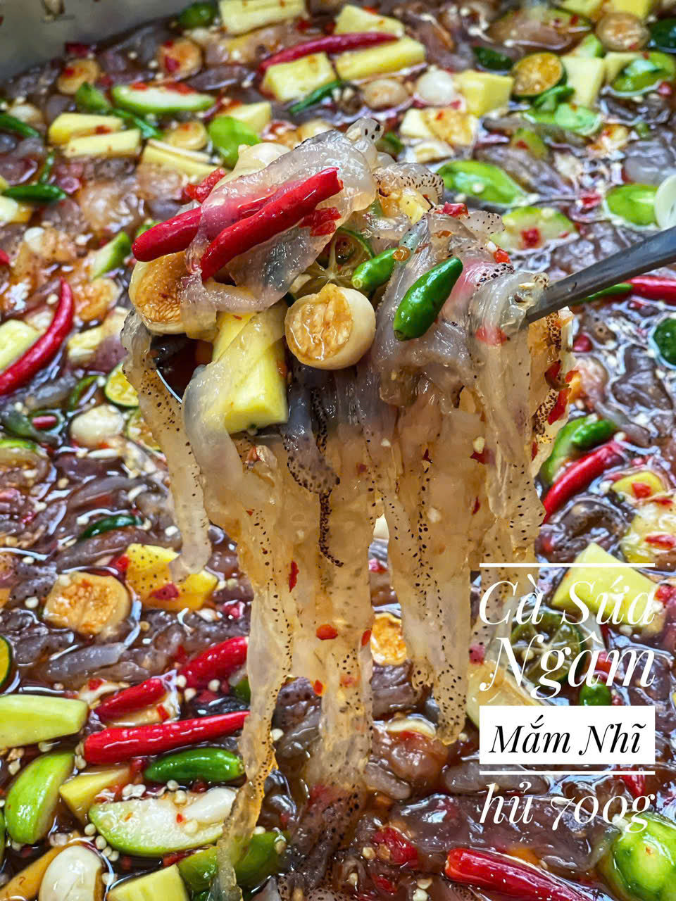 Thân sứa ngâm cà tắc