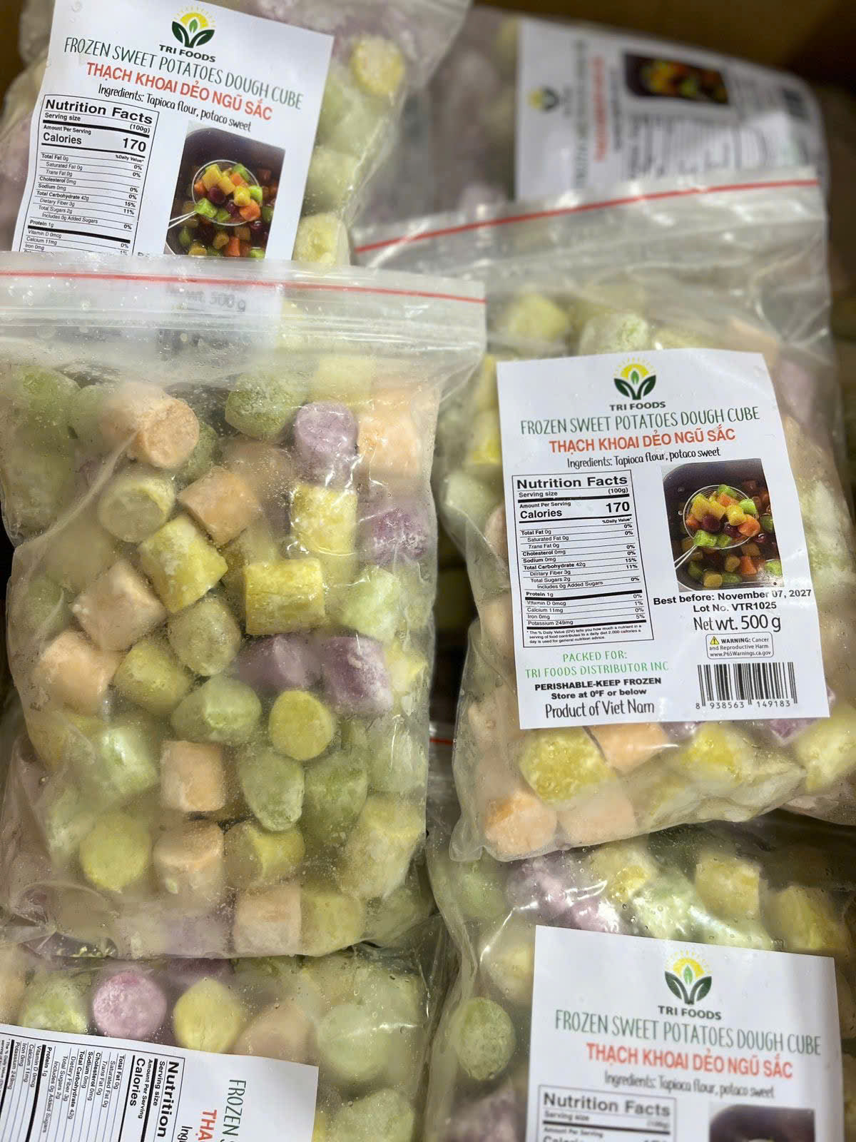 Thạch khoai dẻo ngũ sắc