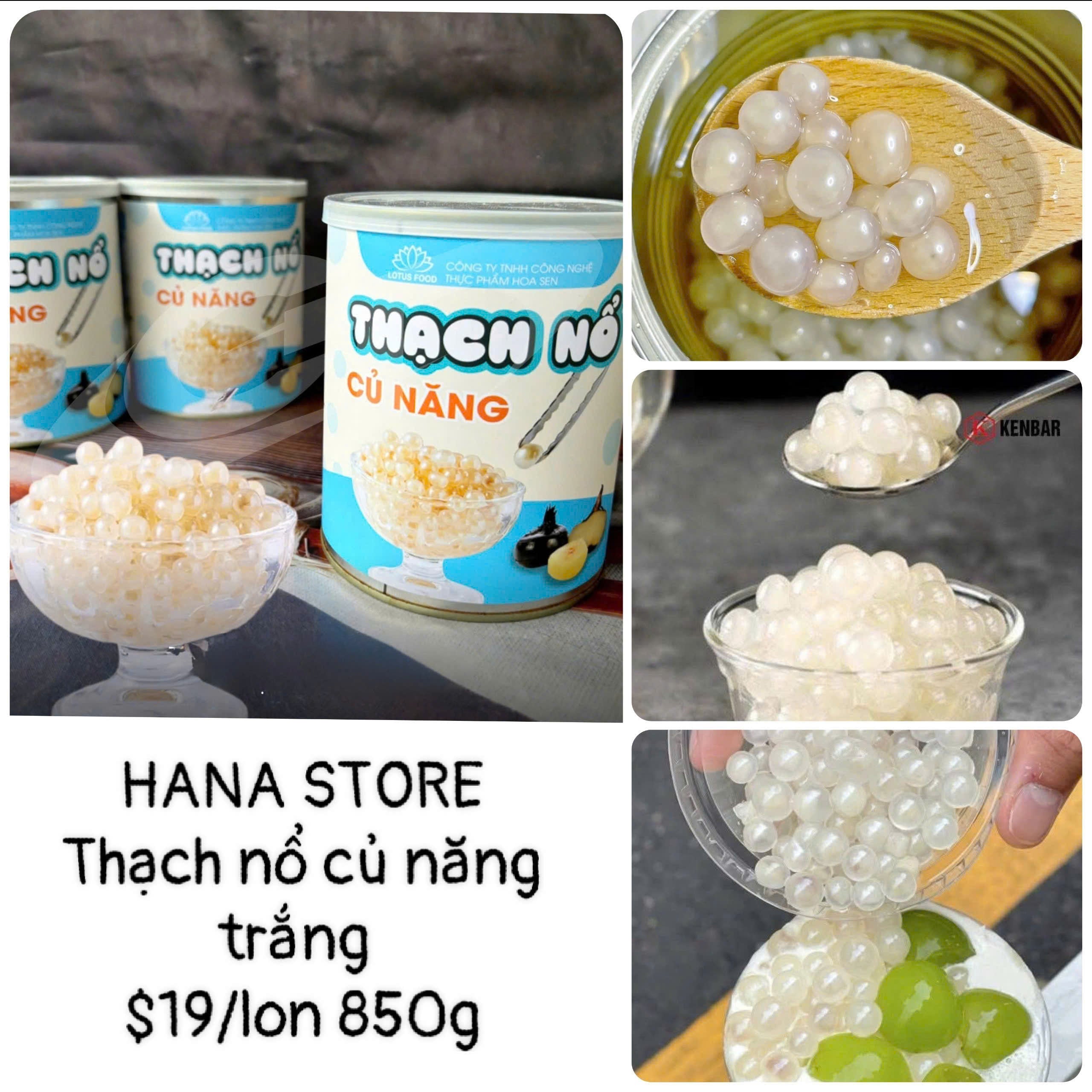 Thạch nổ củ năng trắng