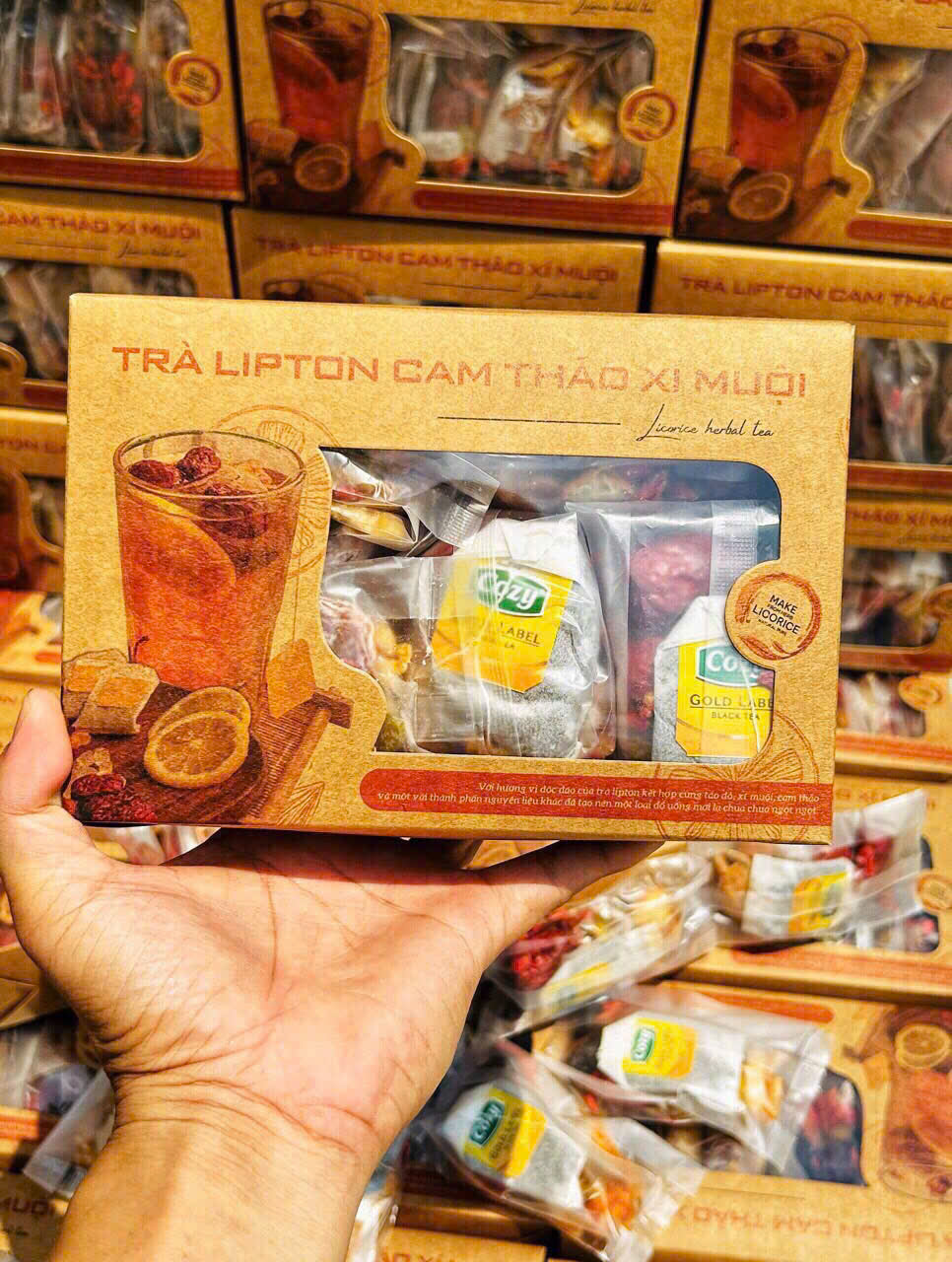 TRÀ LIPTON CAM THẢO  XÍ MUỘI GIẢI NHIỆT
