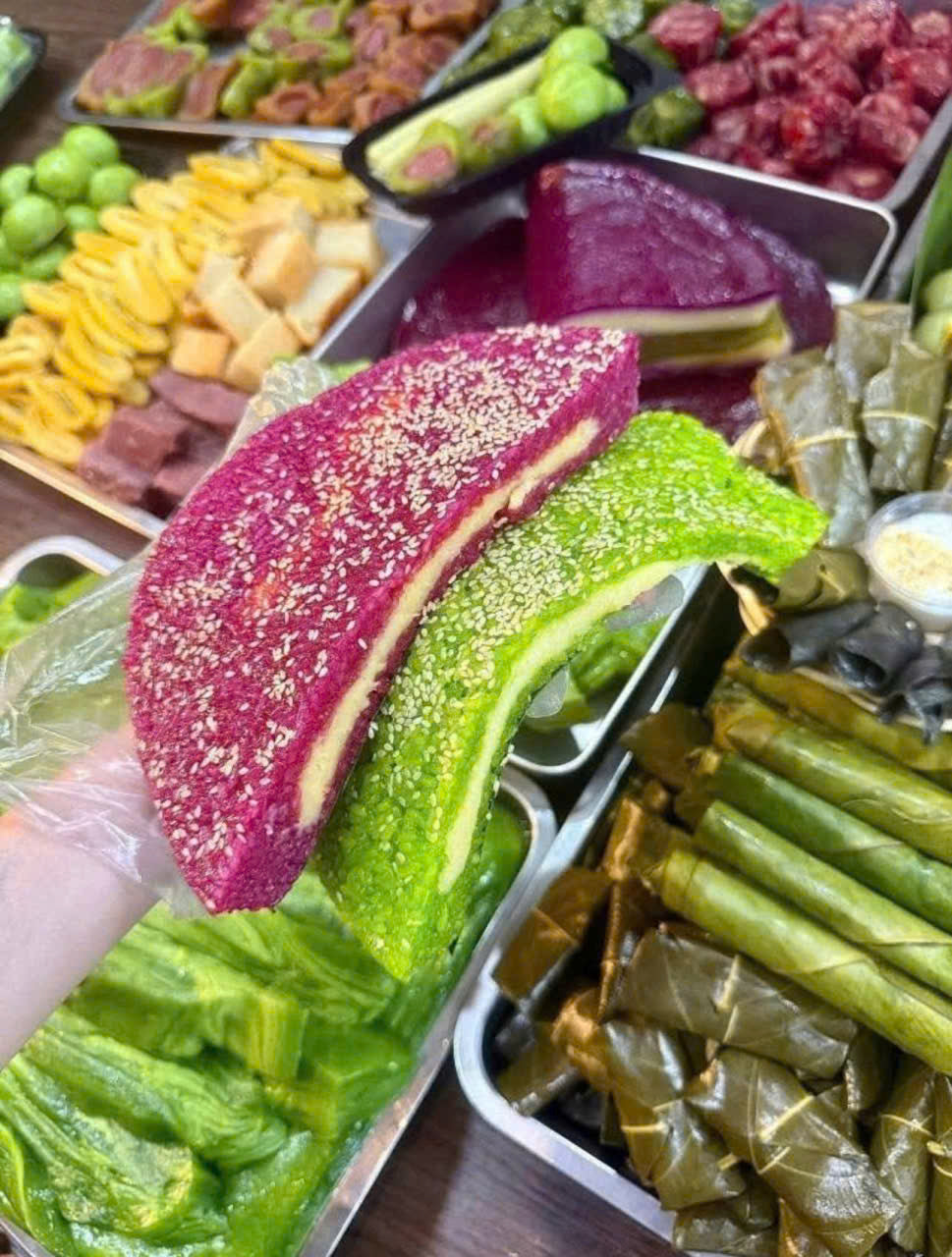 Xôi vị 2 màu nhân đậu xanh